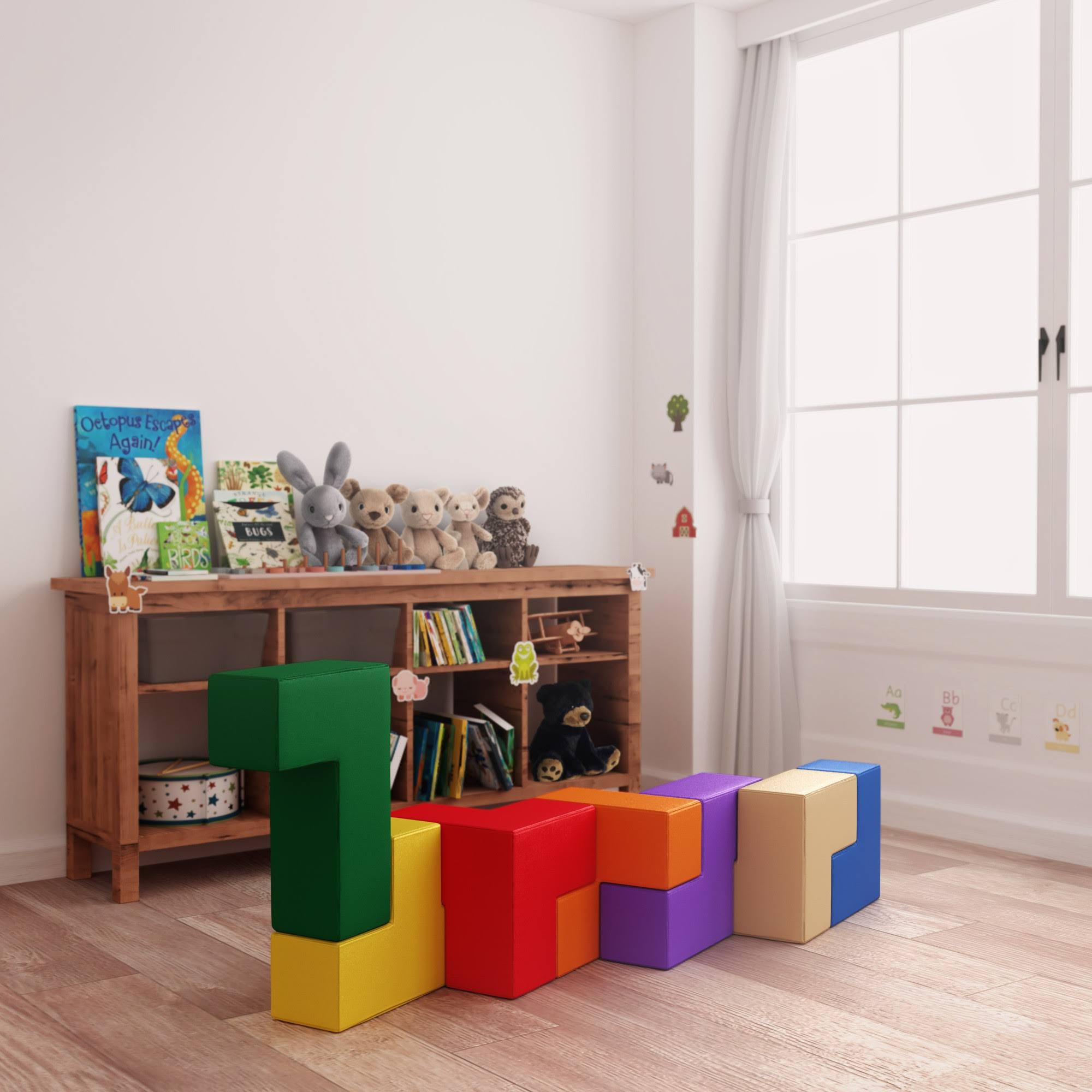 7-Piece Assorted Colors Soft Foam Blocks T130