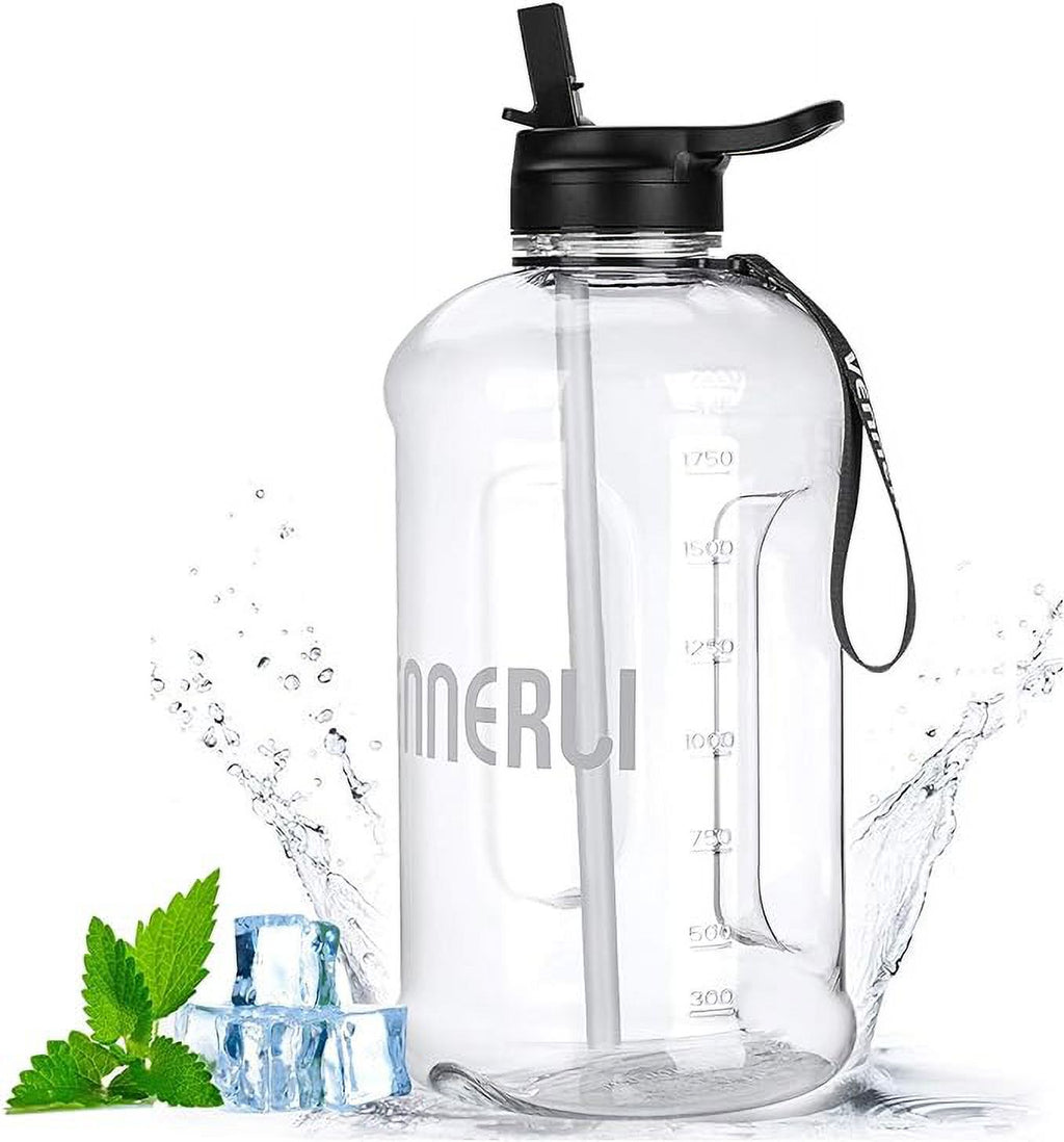Half Gallon Plastic Water Bottle with Straw 74oz L873159