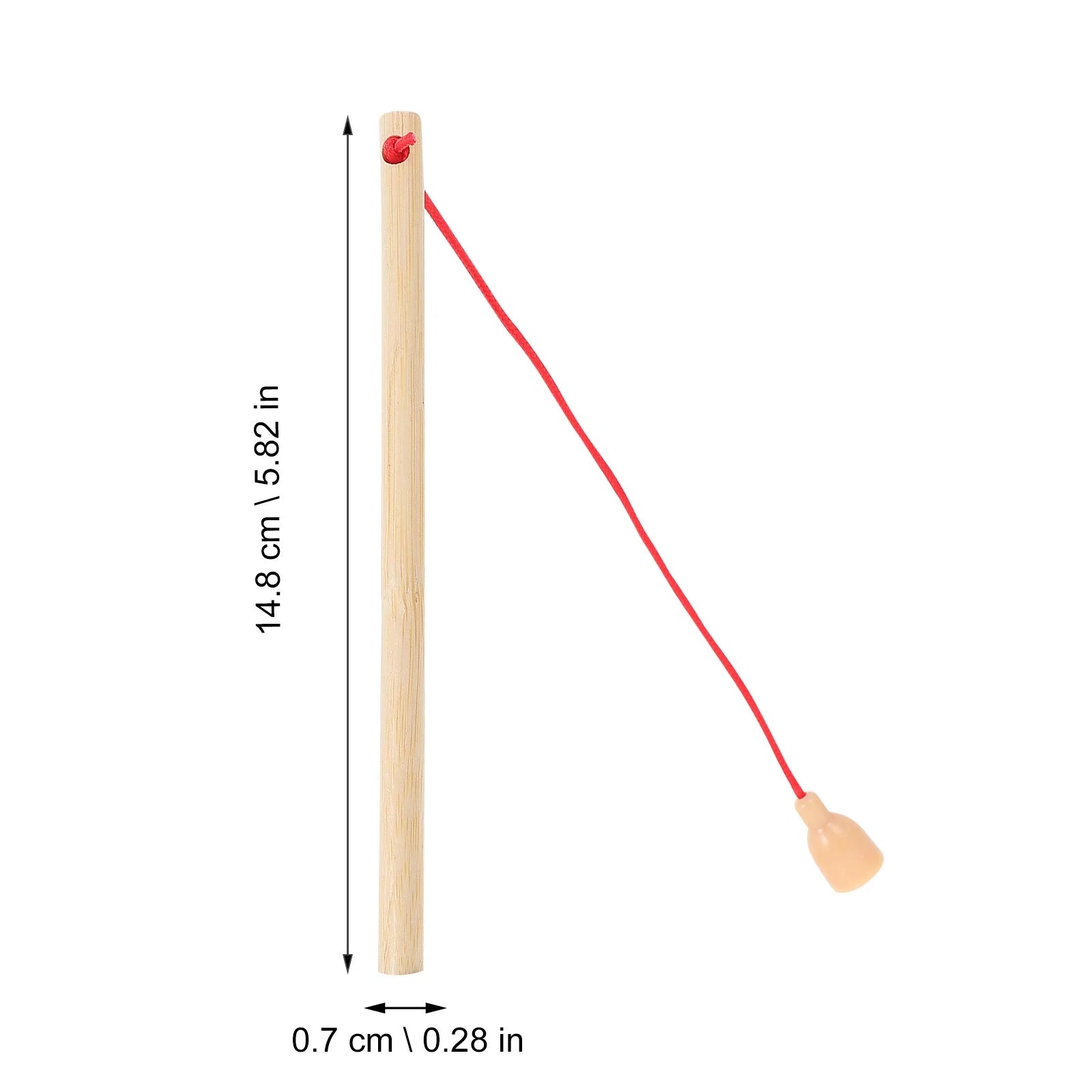 5Pcs Wooden Magnetic Fishing Poles Toys N73306