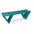 Blue Wooden Backless Garden Bench M57926