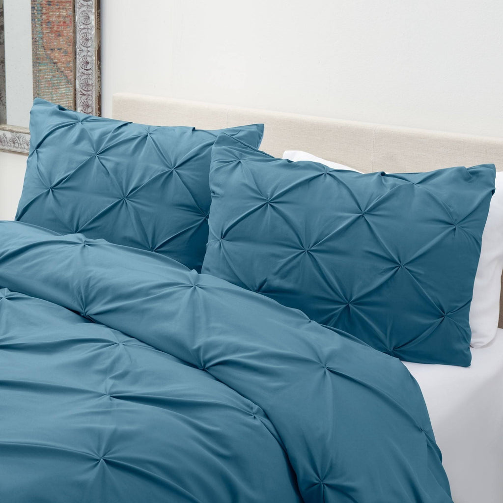 Cream California King Pinch Pleat Duvet Cover Set K3710