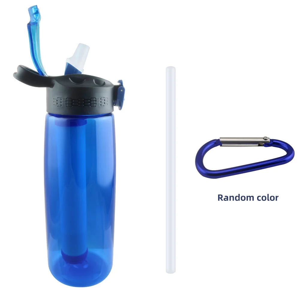 Blue Tritan Water Bottle with Filter Lockable Lid J118