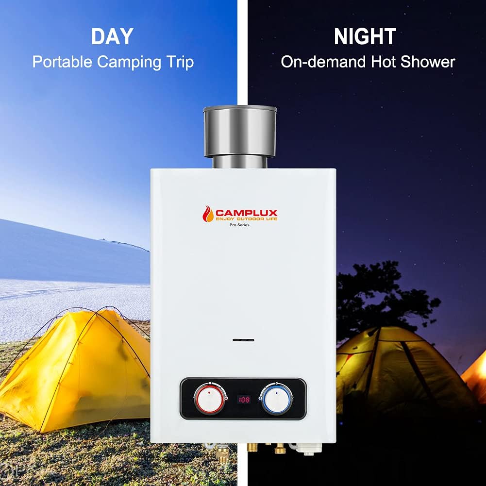 1.58 GPM Outdoor Propane Tankless Water Heater with S/S Rain Cap R897
