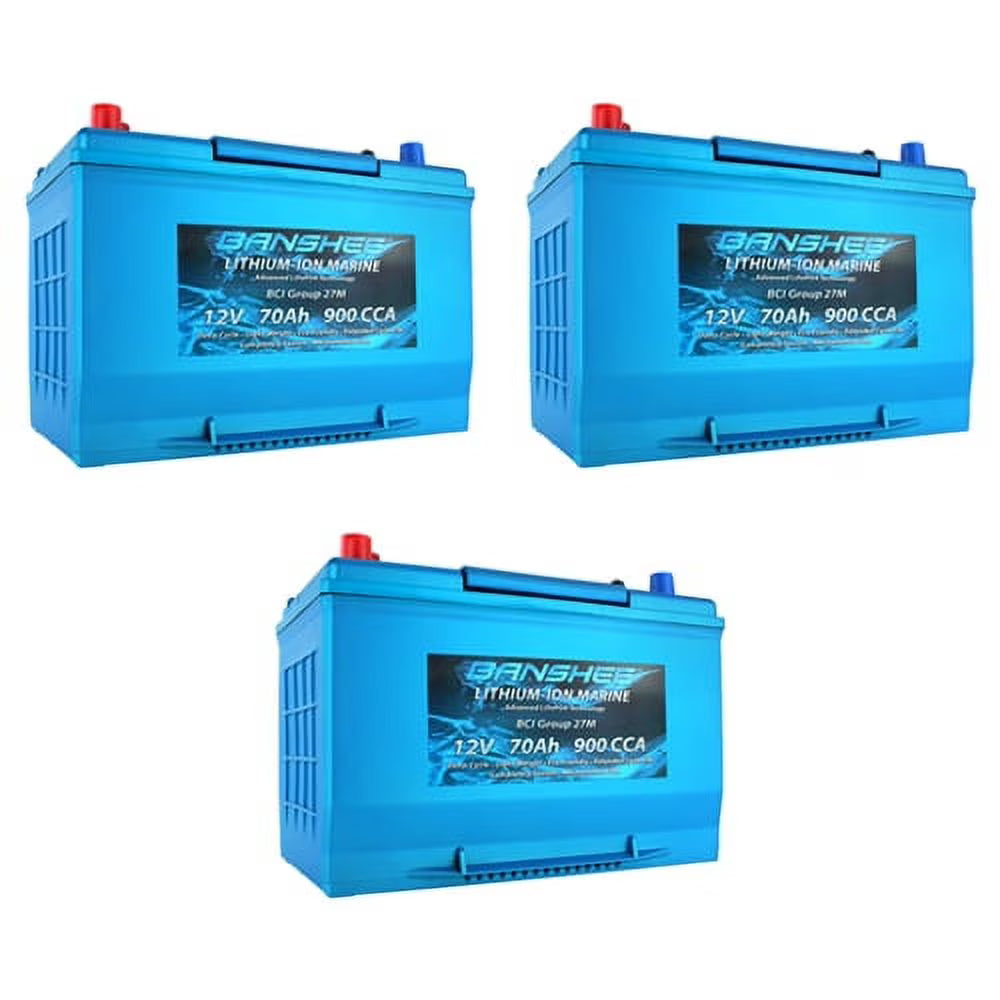 36V Lithium Deep Cycle Marine Battery Group 27 - 3 Pack Z788