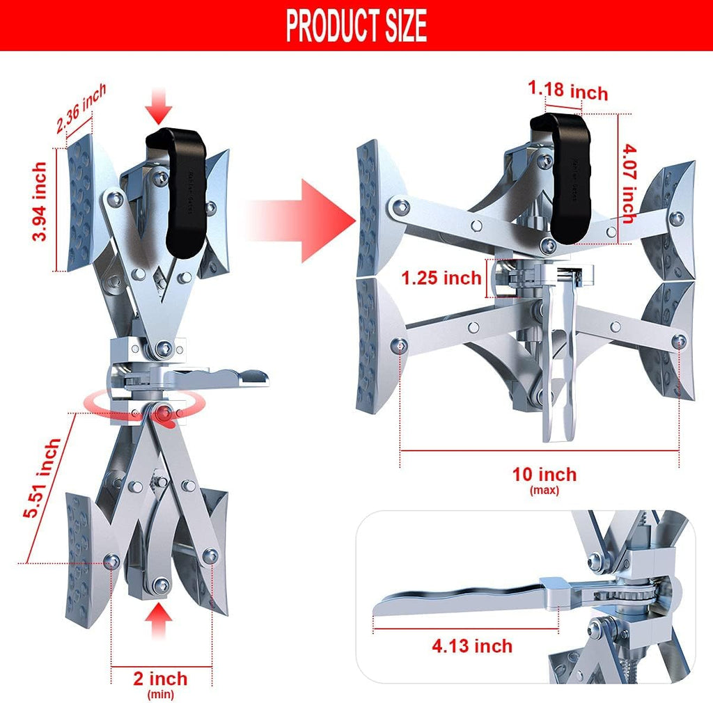 X-Shaped Wheel Chock Stabilizer with Integrated Wrench & Anti-Theft Code Locked, Pack of 2 F598800