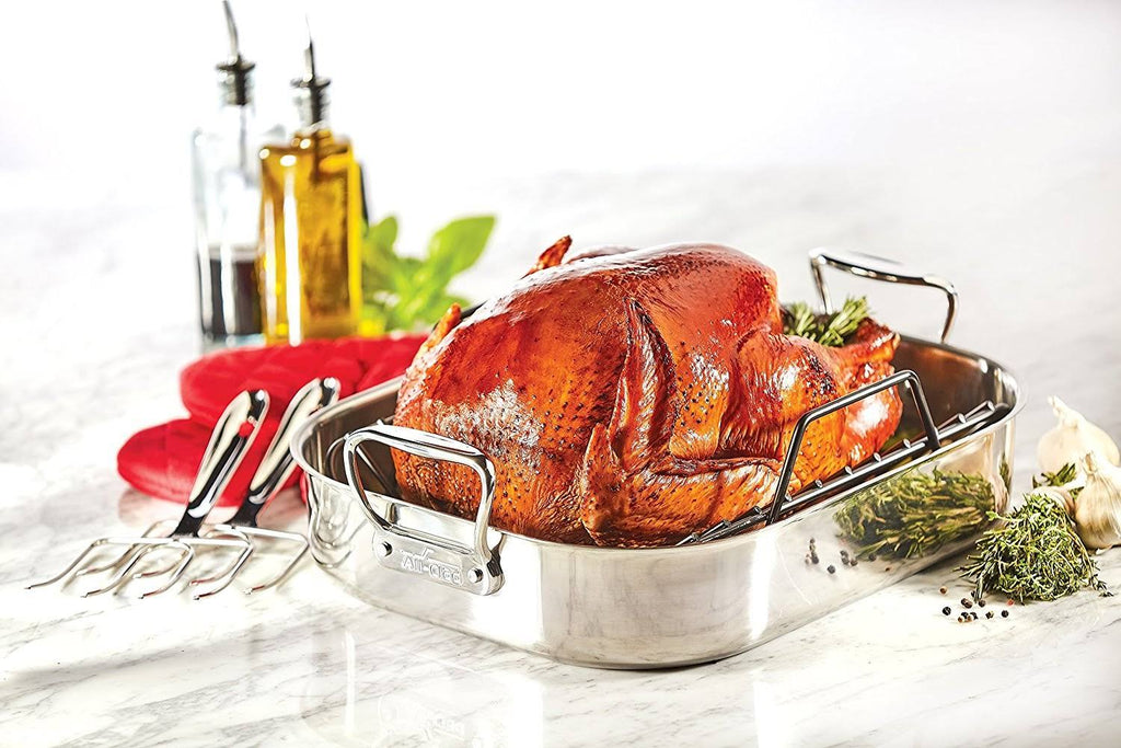 Large Stainless Steel Roaster with Rack N92105
