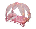 Pink Doll Bed with Canopy and LED Lights A336