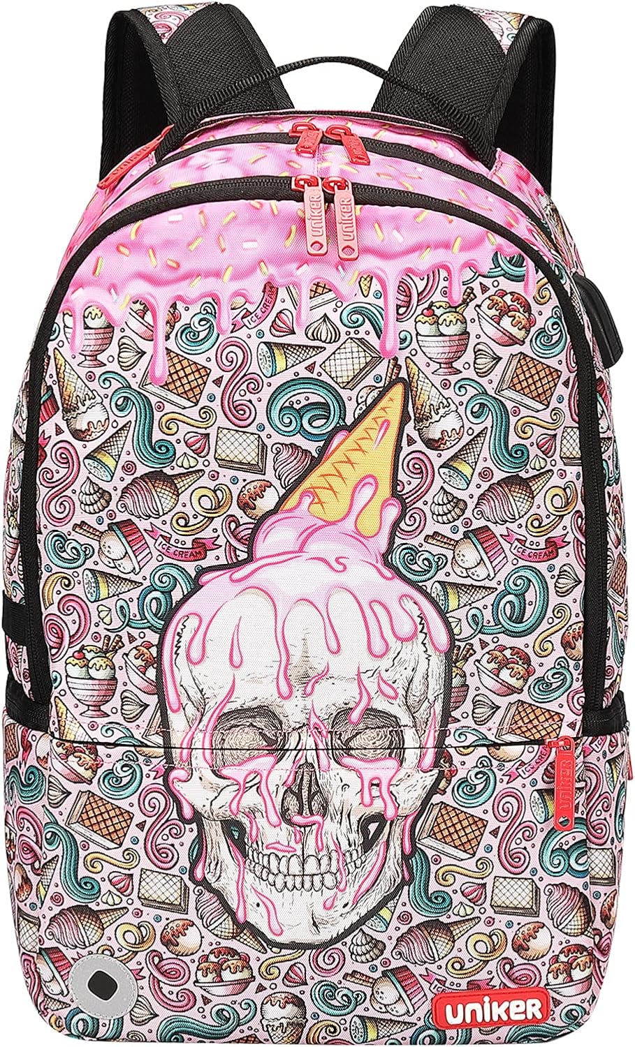 Graffiti Laptop Backpack with USB Port W5740