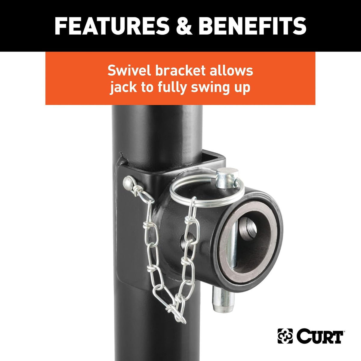 Weld-On Pipe-Mount Swivel Trailer Jack, 2,000 lbs. 10-3/4 Inches Vertical Travel Pack of 2 F82794