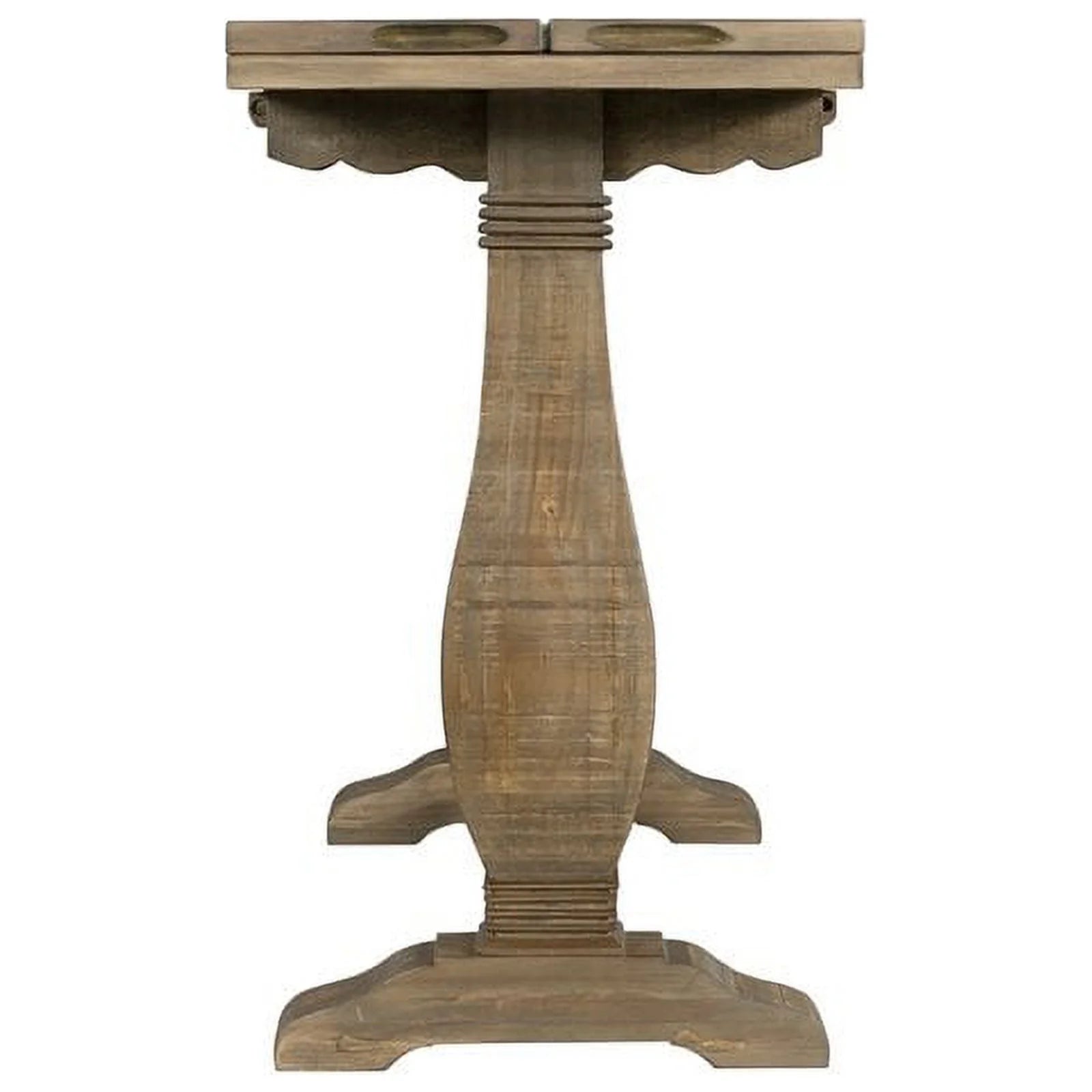 Reclaimed Natural Brown Solid Wood Flip Top Sofa Table D369