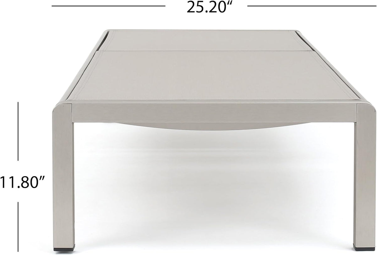 Grey Outdoor Mesh Chaise Lounges, 4-Pcs Set R7988