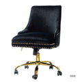 Black Nailhead Swivel Task Chair Y531