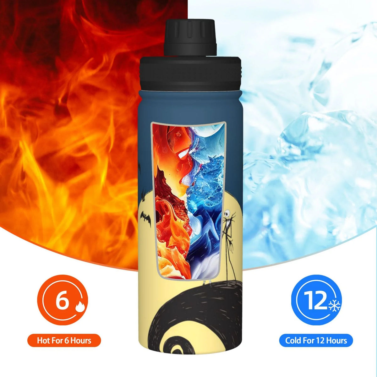 18OZ Stainless Steel Insulated Water Bottle D709