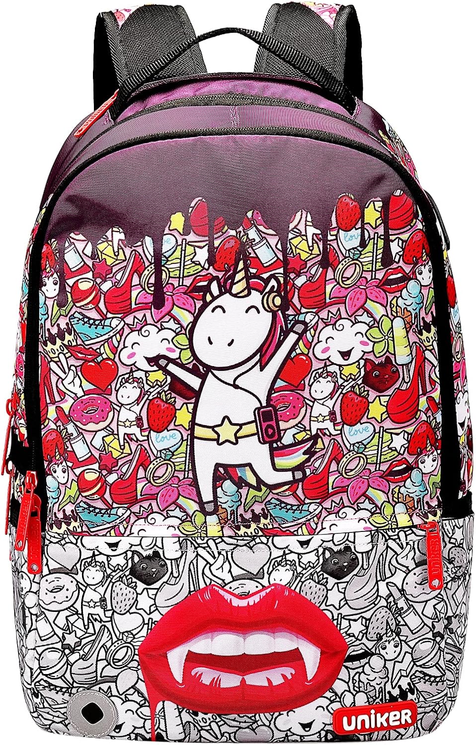 Graffiti Laptop Backpack with USB Port W5740