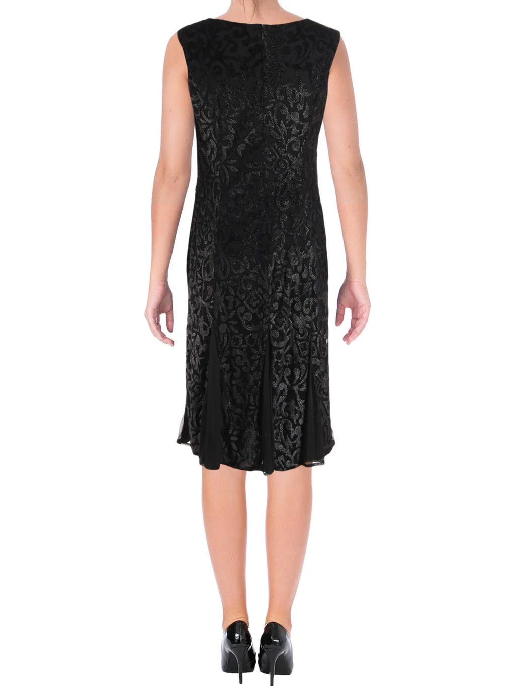 Black Velvet Fit & Flare Dress Y98383