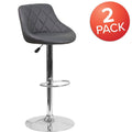 Gray Bar Stool Set of 2 D75673