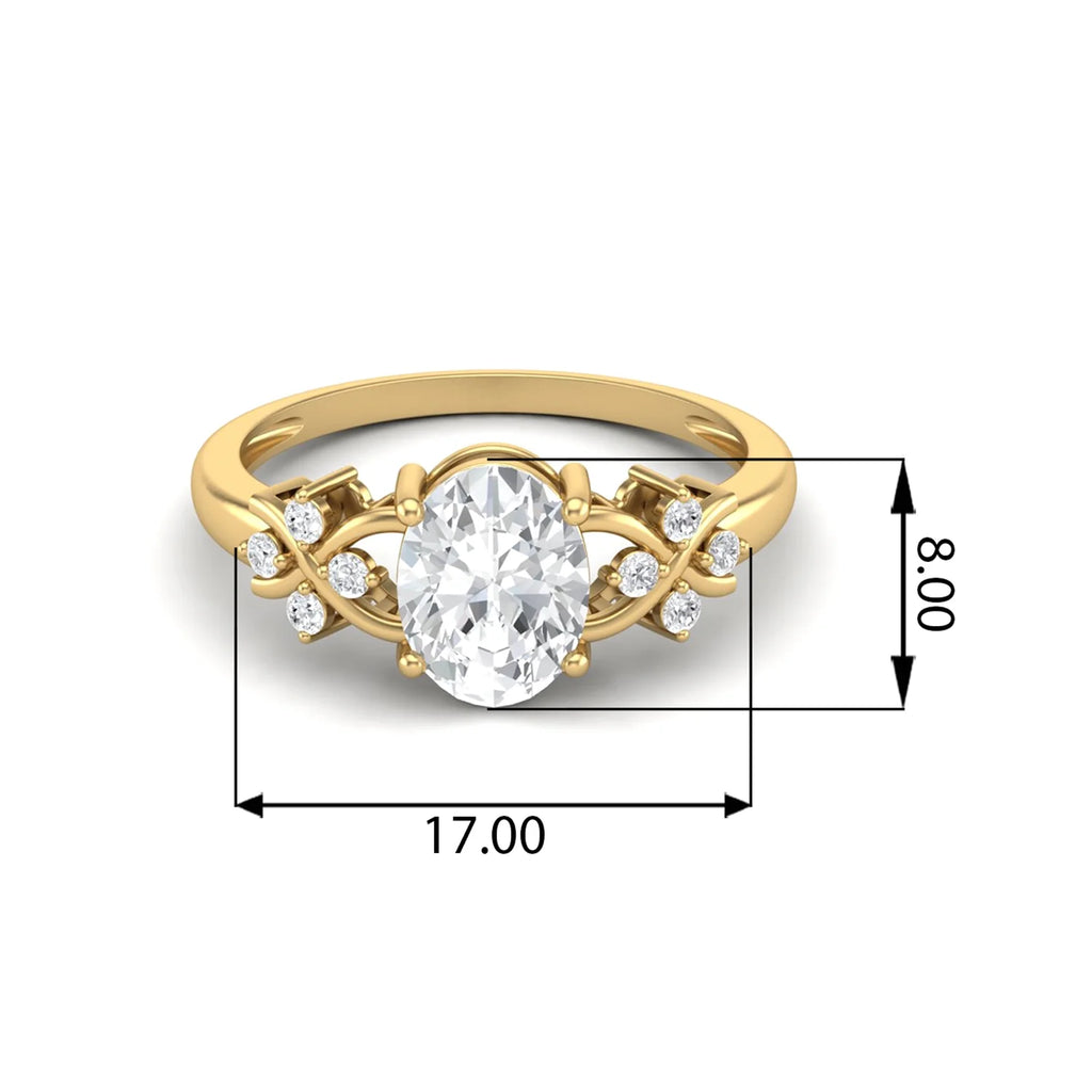 925 Silver Gold Vermeil Oval Pearl Ring C917383