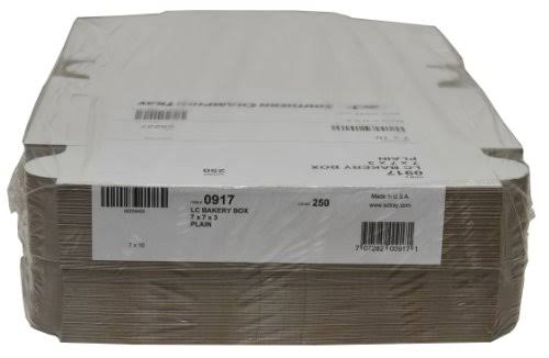 White Paperboard Bakery Boxes 7 x 7 x 3 250-carton M806154