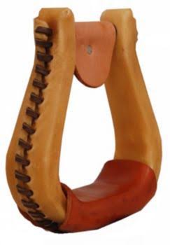 Rawhide Visalia Stirrups 3in Natural Q9284