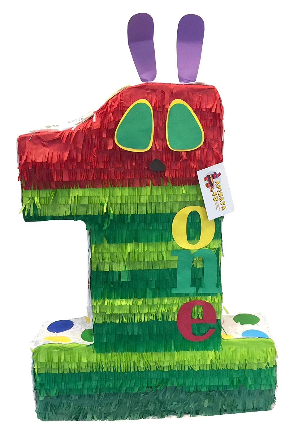 20" Tall Caterpillar Theme Number One Pinata X36782