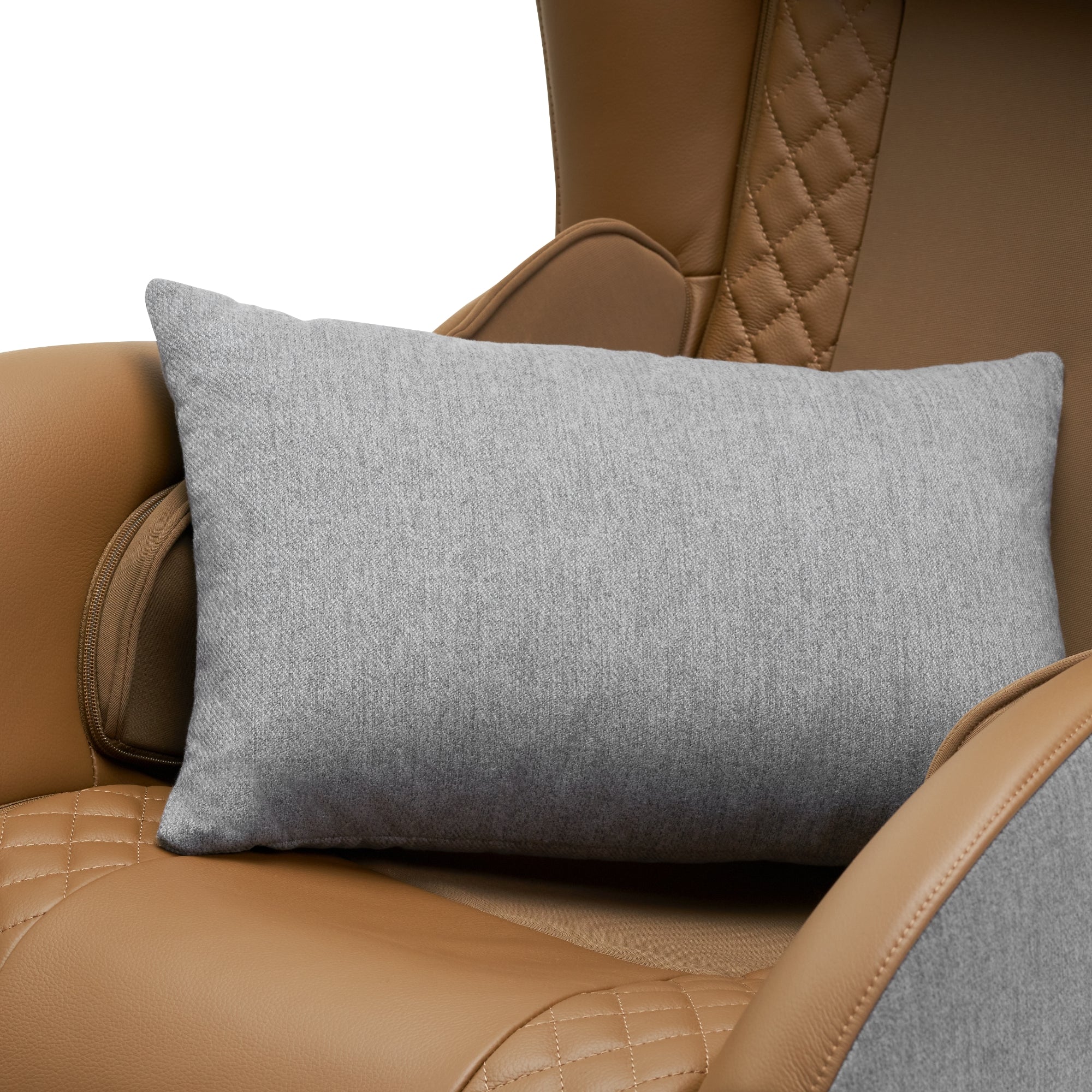 Genuine Leather Massage Chair with Ottoman W3274