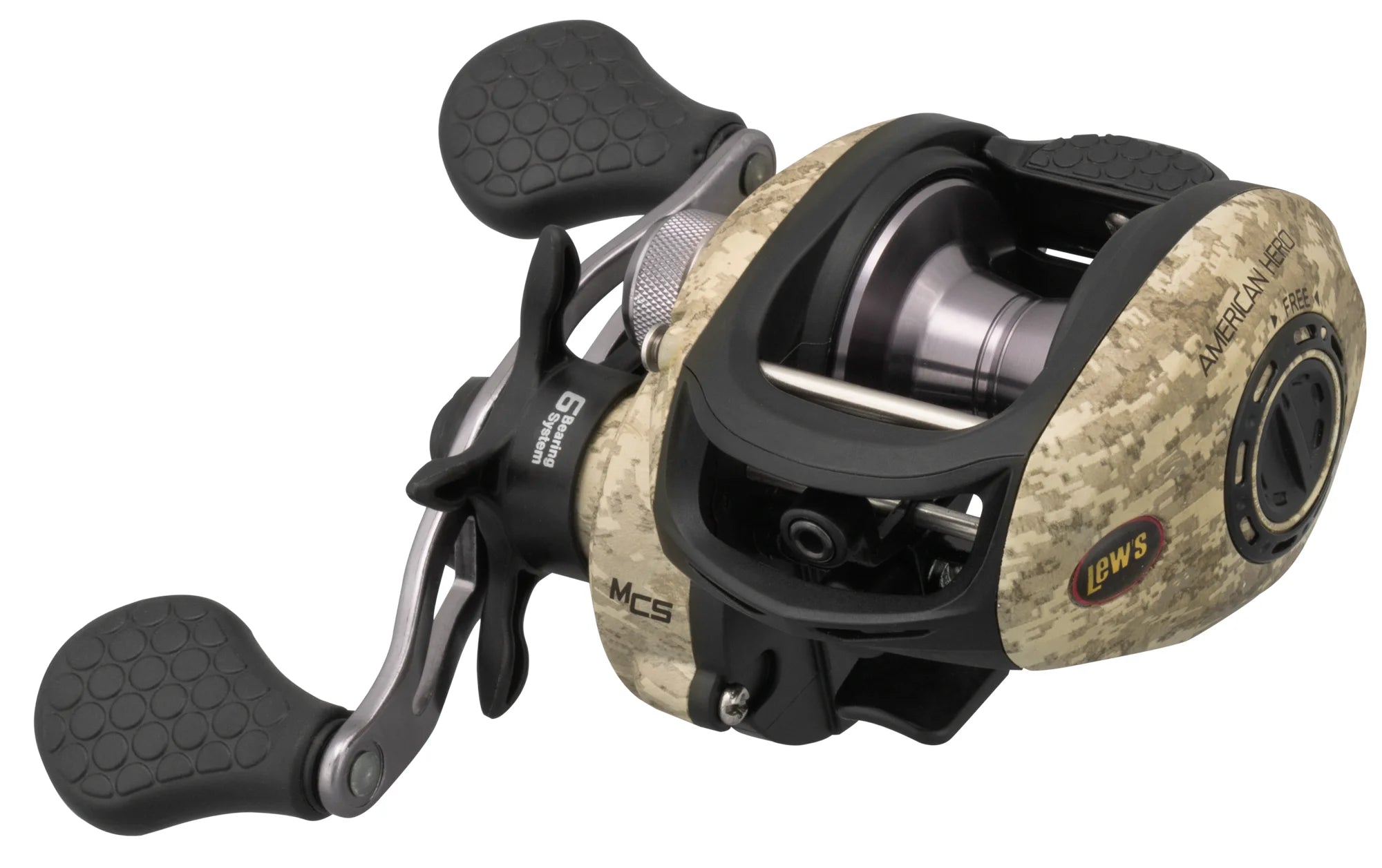 Camo Baitcast Fishing Reel, 7.1:1 Gear Ratio, Right-Hand Retrieve M300479
