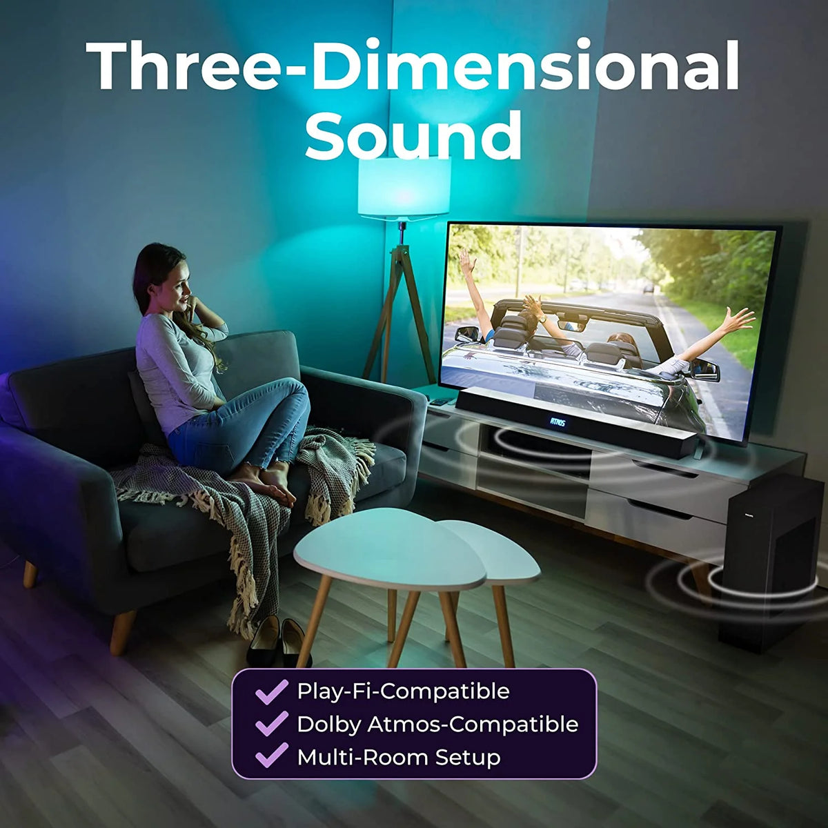 Soundbar 2.1 with Wireless Subwoofer, Dolby Atmos I6207