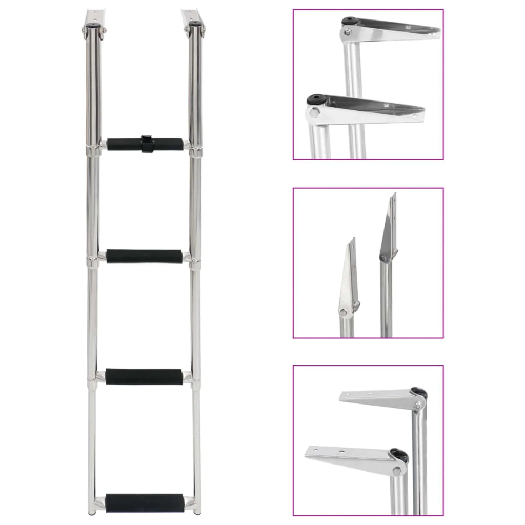 4-step Stainless Steel Folding Boarding Ladder B6739