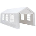 White Roof Steel Carport V65197