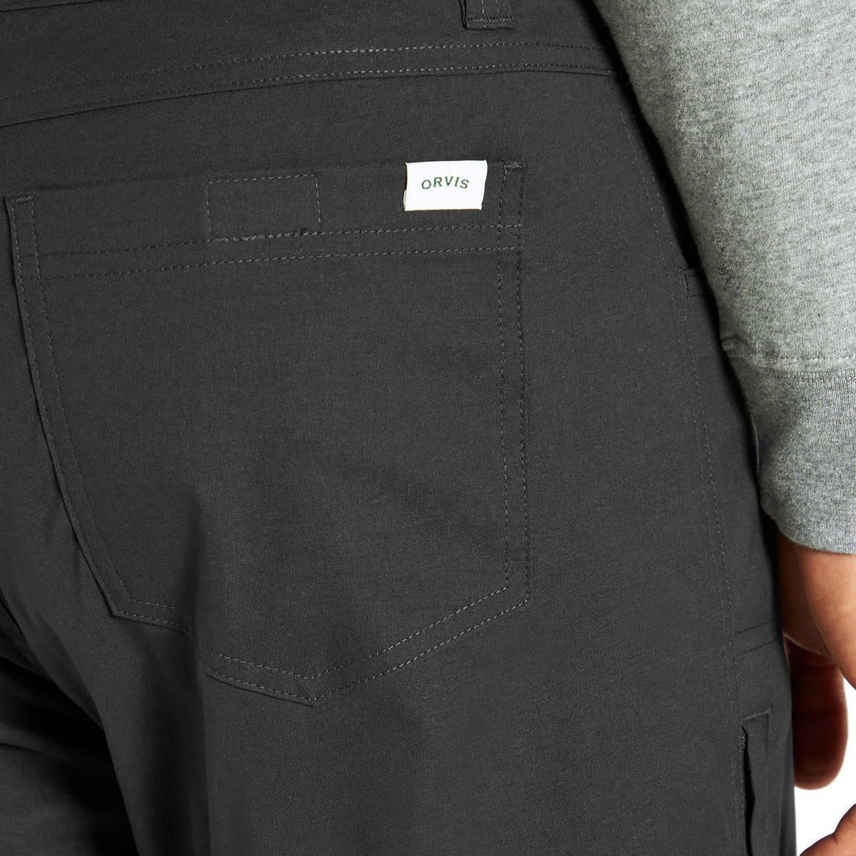 Men’s Fleece Lined Stretch Fabric Pant (Black,38x34) S257295