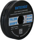 18 Gauge Silicone Wire Spool 500 ft Black 18 AWG Stranded Tinned Copper Wire Pack of 2 M4769