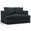Dark Gray Slipcovered Chair & A Half Sofa E138304