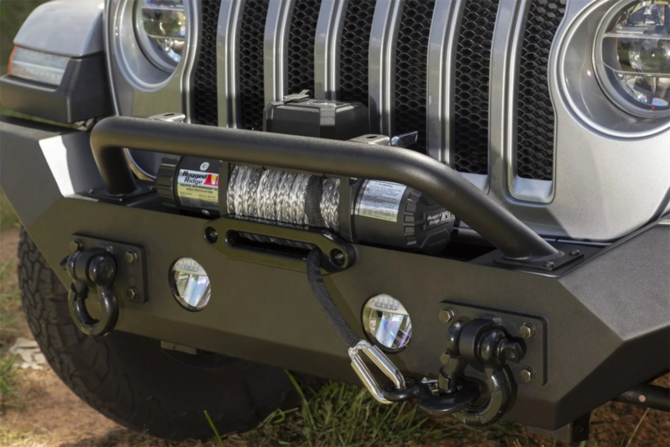 Spartan Bumper, Front, Full-Width, Steel, Textured Black L316