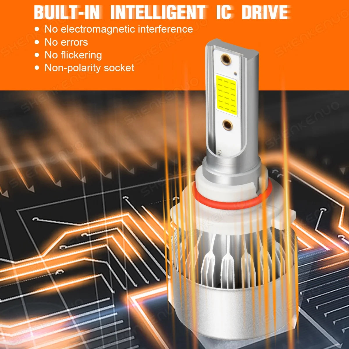 White LED Headlight Fog Light Bulbs Kit A908