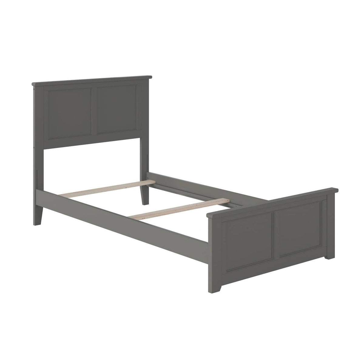 Twin Traditional Bed with Foot Board in Atlantic Grey D60596