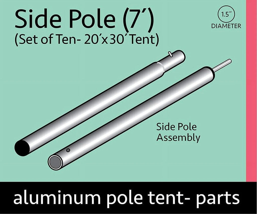 20 Ft x 30 Ft Pole Tent Side Pole Set K82711