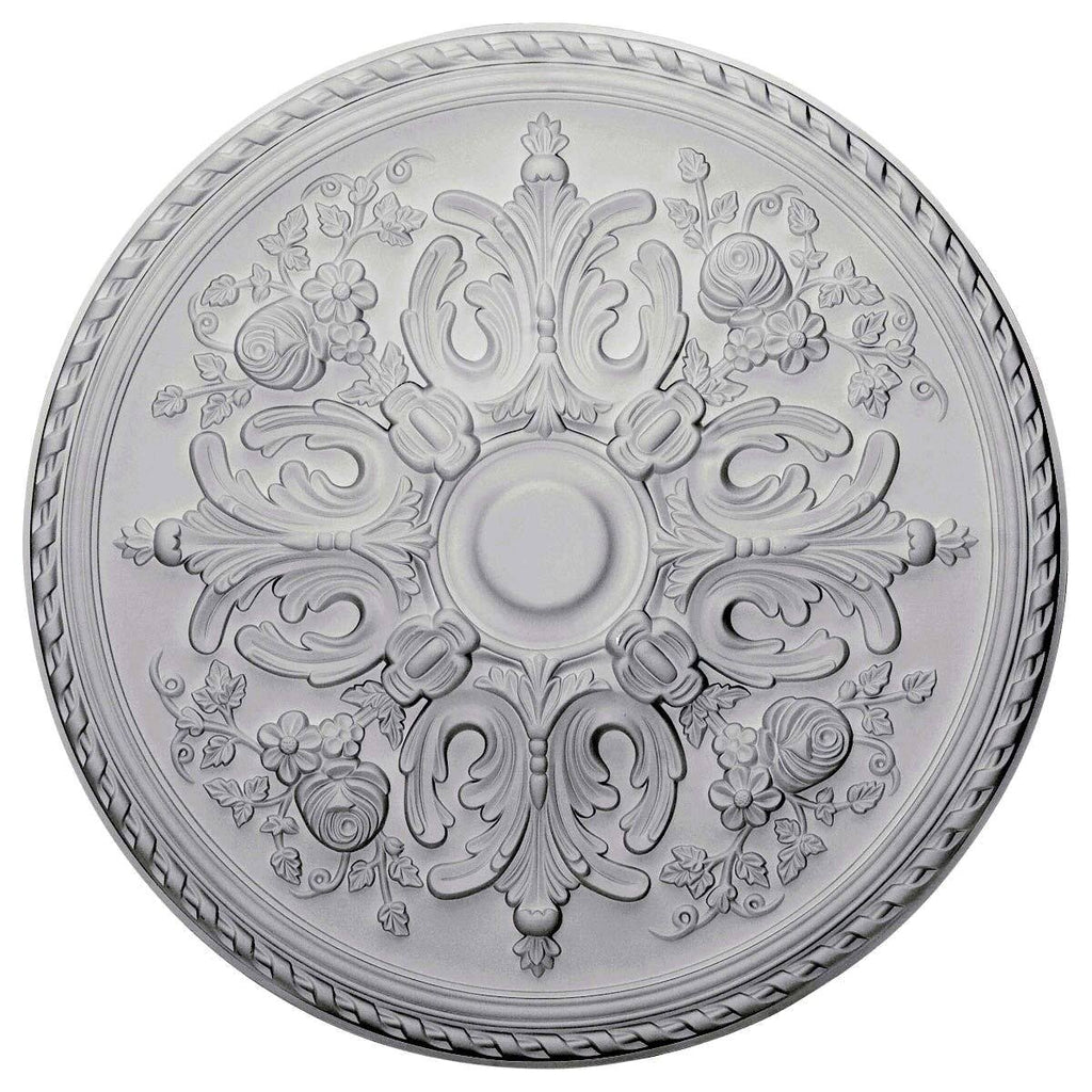 32 5/8x22OD x 2x22P Hand-Painted Bronze Blue Patina Ceiling Medallion H262