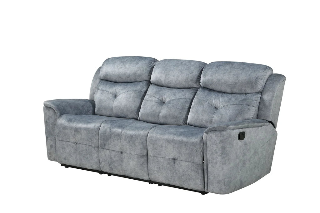 Silver Gray Fabric Motion Sofa S4211