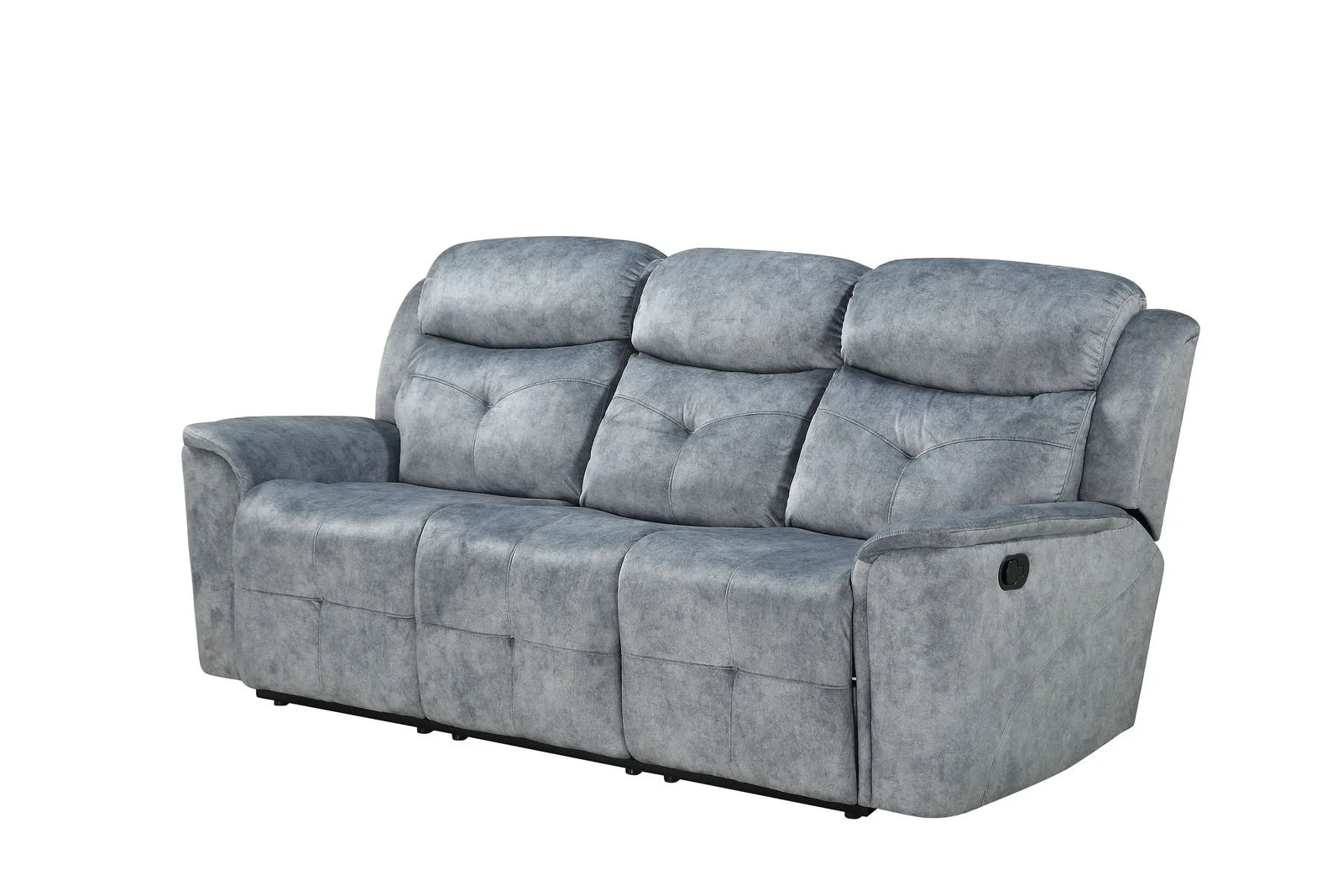 Silver Gray Fabric Motion Sofa S4211