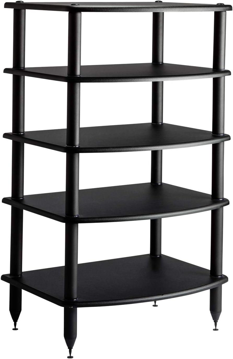 Four Shelf Audio Rack Media Stand and Components Cabinet C886