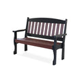 Cherry Wood Black Poly Garden Bench K743275