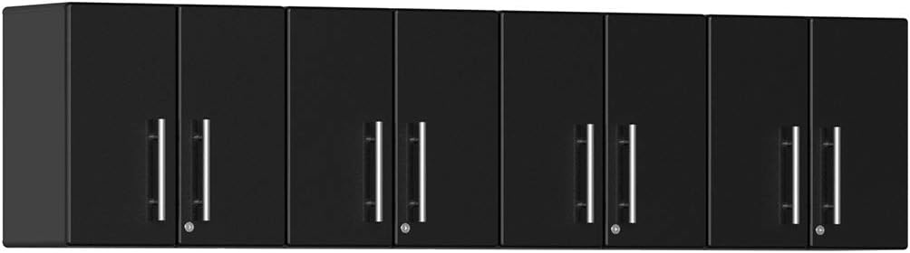 4-Piece Garage Wall Cabinet Kit in Midnight Black Metallic D798093