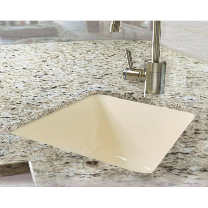 16 Single Basin Undermount Cast Iron Kitchen Sink X318
