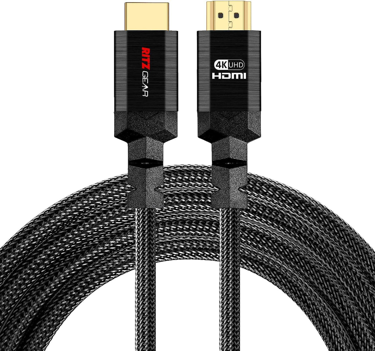 4K HDMI Cable 8 ft [10-Pack] - Green - Braided Nylon Cord & 24K Gold Plated Connectors F936