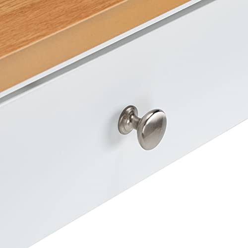White 2 Drawer 3 Shelf Kitchen Cart C56709