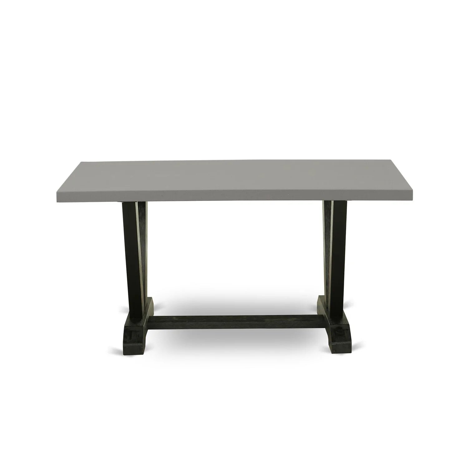 6-piece Wood Dining Set with Fabric Seat in Gray I746661