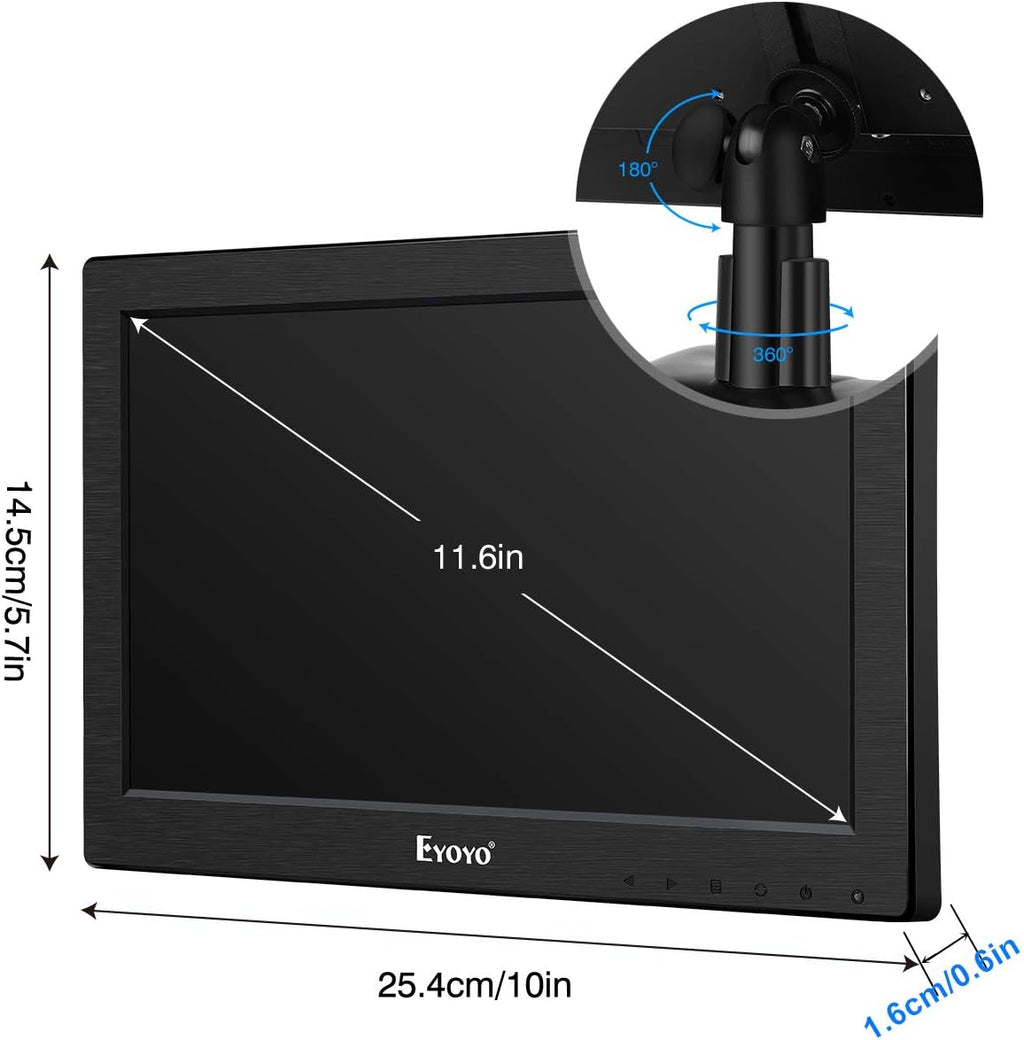 12 Inch 16:9 Mini TFT LCD HDMI Monitor with VGA BNC AV Input L34263