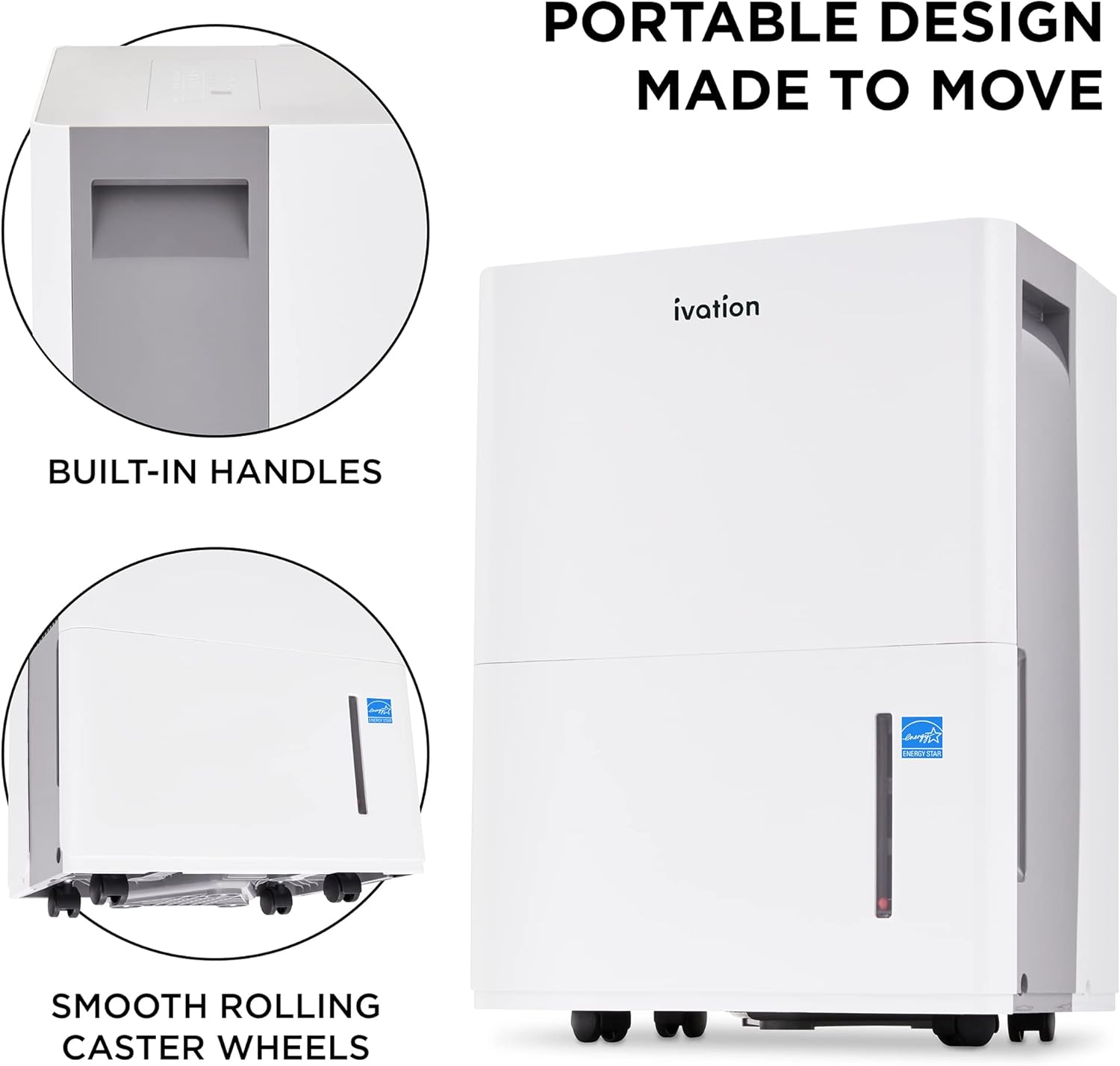 1,500 Sq. Ft Energy Star Dehumidifier with Continuous Drain Hose Connector E717666