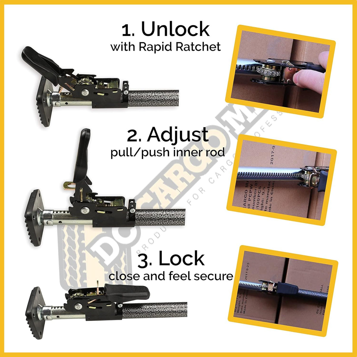 Steel Load Lock Rod for Pickups, Vans, & SUVs Z64144