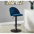 Blue Adjustable Height Swivel Bar Stool C294